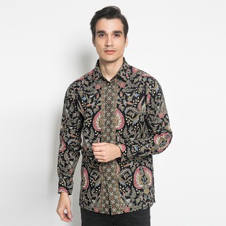 Batik Kombinasi Hijau Slim Fit dari Alisan