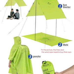 Naturehike 3 in 1 Hiking Poncho