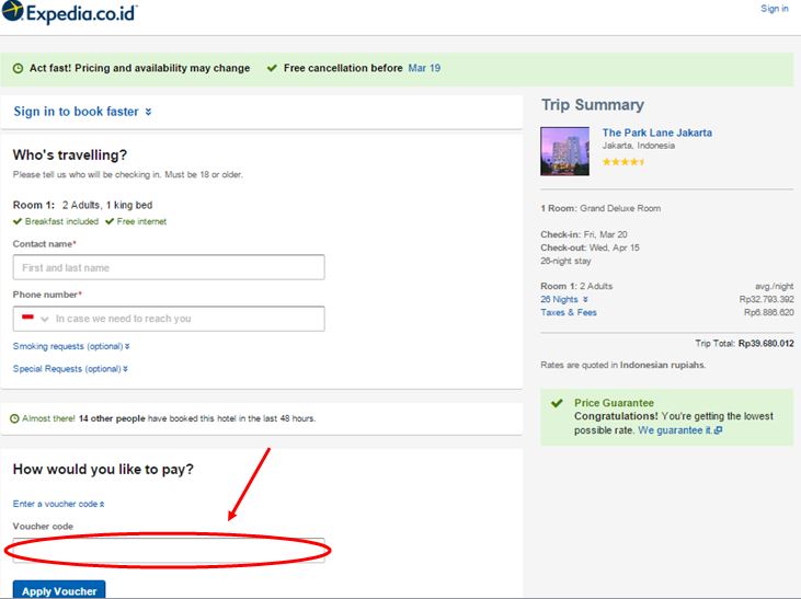 kode voucher expedia